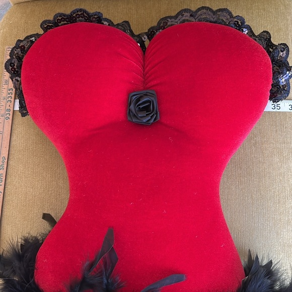 Red & Black Bustier Pillow - Picture 7 of 14